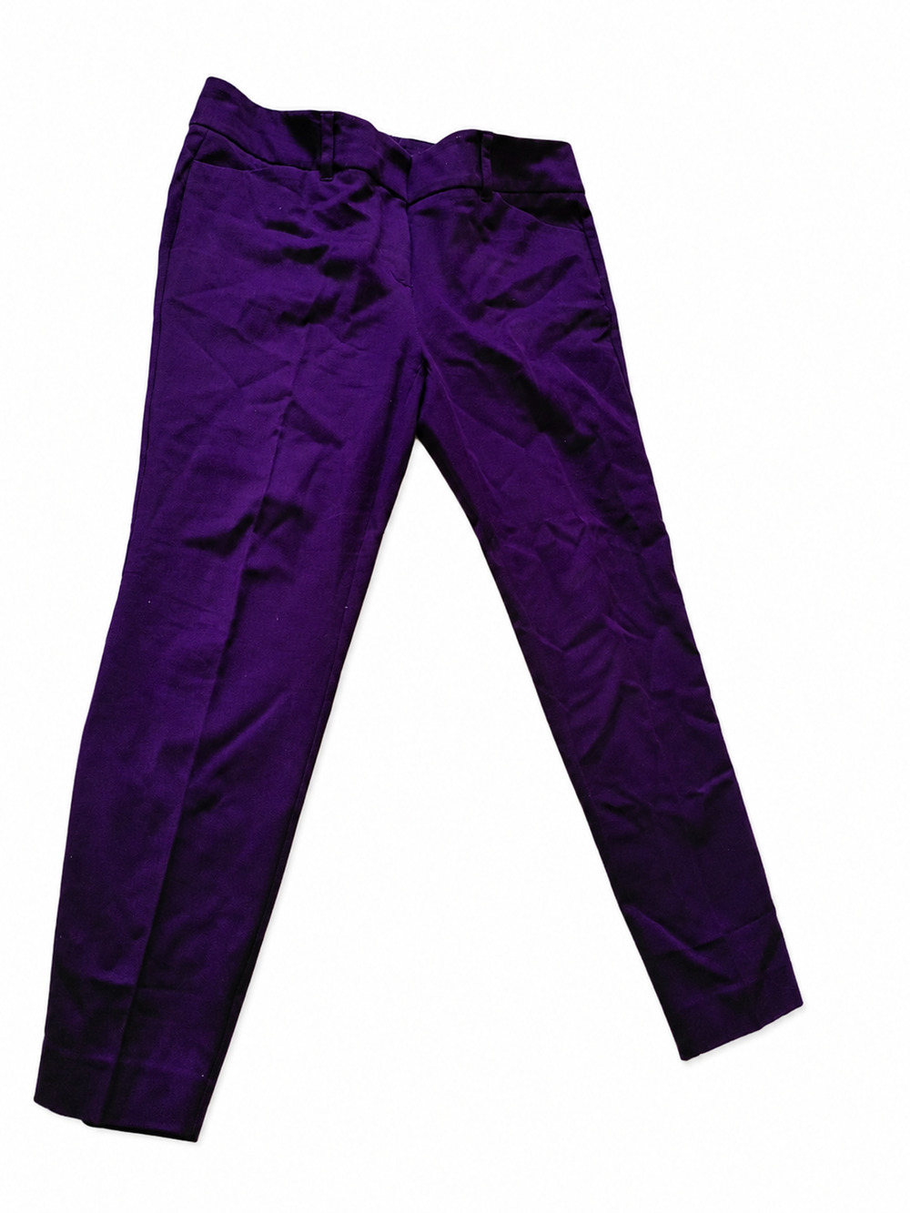 New York & Company 7th Avenue Purple Dress Pants 10 Petite Slim Straight